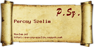 Percsy Szelim névjegykártya
